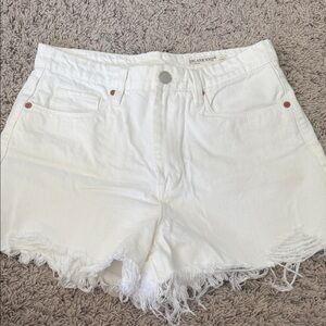 Women’s Blank NYC white The Reeve denim jeans cut off shorts size 28 cute!